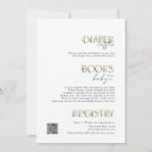 Groen en Goud Alles In Een Baby shower Kaart (Achterkant)