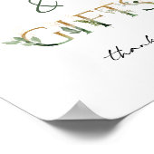 Groen en Goud Baby shower Boeken en Geschenken Tek Poster (Hoek)