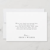 Groen en Goud Baby shower Flat Dank u kaart (Achterkant)