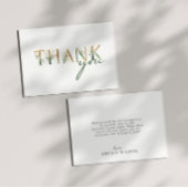 Groen en Goud Baby shower Flat Dank u kaart