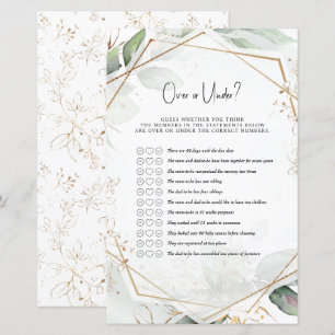 Groen en goud Baby shower gamen over of onder?
