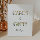 Groen en Goud Baby shower Kaarten en geschenken Reclamebord Met Voetstuk