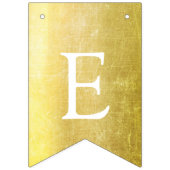 Groen en Goud Baby shower Welkom Wereld Voetafdruk Vlaggetjes (Derde vlag)