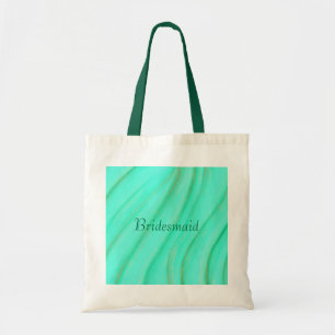 Groen en goud blends, bruidsmeisje canvas tassen