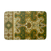 groen en goud bloemenpatroon badmat (Voorkant)
