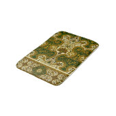  groen en goud bloemenpatroon badmat (Gekanteld)