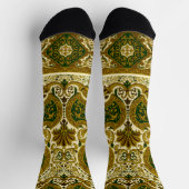  groen en goud bloemenpatroon sokken (Top)