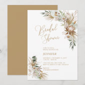 Groen en goud Boho Botanisch Vrijgezellenfeest Kaart (Voorkant / Achterkant)