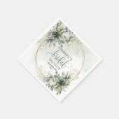 Groen En Goud Boho Bruiloftserving Doekjes Servet (Hoek)