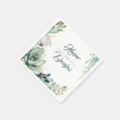 Groen en Goud Botanische Elegante Huwelijk Servet (Hoek)