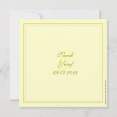 Groen en goud Brocade Muslim bruiloft Kaart (Achterkant)