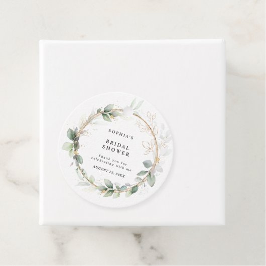 Groen en Goud Bruidsdiner Bedankjes Labels (In situ)