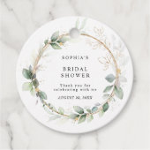 Groen en Goud Bruidsdiner Bedankjes Labels (Voorkant)