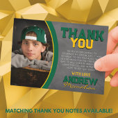 Groen en Goud Chalkboard Afstuderen Invitation Kaart