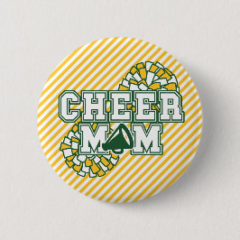 Groen en Goud Cheer Moeder  Ronde Button 5,7 Cm