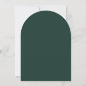 Groen en Goud Classic Monogram Trouwen Kaart (Achterkant)