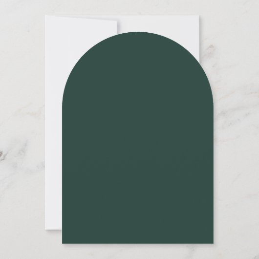 Groen en Goud Classic Monogram Trouwen Kaart (Achterkant)