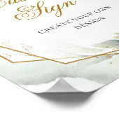 Groen en goud creëer uw eigen Custom Sign Poster (Hoek)