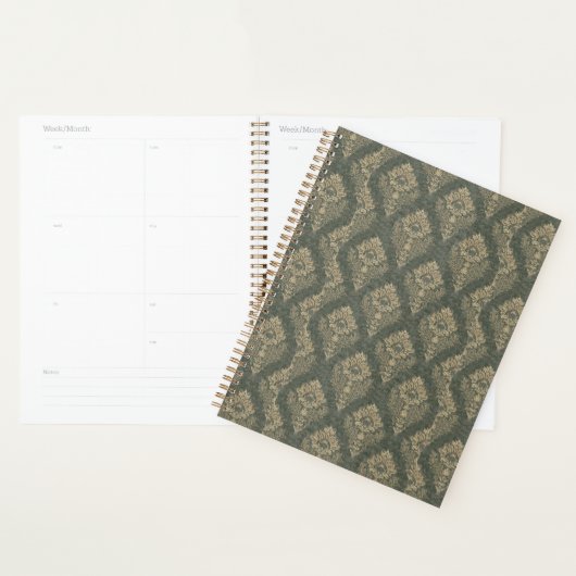 Groen en Goud Damast Planner (Display)