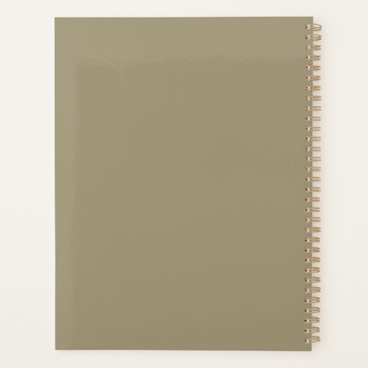 Groen en Goud Damast Planner (Achterkant)