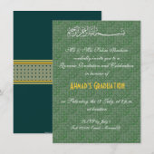 Groen en goud De moslimviering van Allah Kaart (Voorkant / Achterkant)