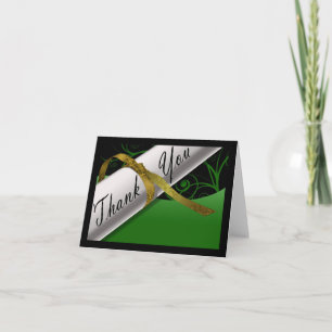 Groen en Goud Diploma Bedankkaart