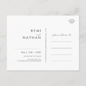 Groen en Goud Donker Marine Save The Date Postkaar Uitnodiging Briefkaart (Achterkant)