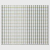 Groen en Goud Eenvoudig Plaid Cadeaupapier (Vlak)