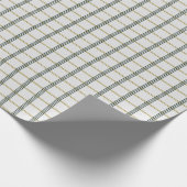 Groen en Goud Eenvoudig Plaid Cadeaupapier (Hoek)
