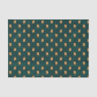 Groen en goud Egyptische sjab-krant Tissuepapier