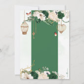 Groen en goud Elegant Floral Garden Vrijgezellenfe Kaart (Achterkant)