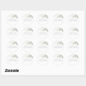 Groen en goud Elegant modern minimaal Ronde Sticker (Vel)