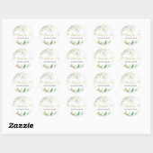 Groen en goud elegant personaliseerbaar ronde sticker (Vel)
