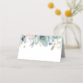 Groen en Goud Elegant Tuin Bruiloft Plaatskaartje (Voorkant)