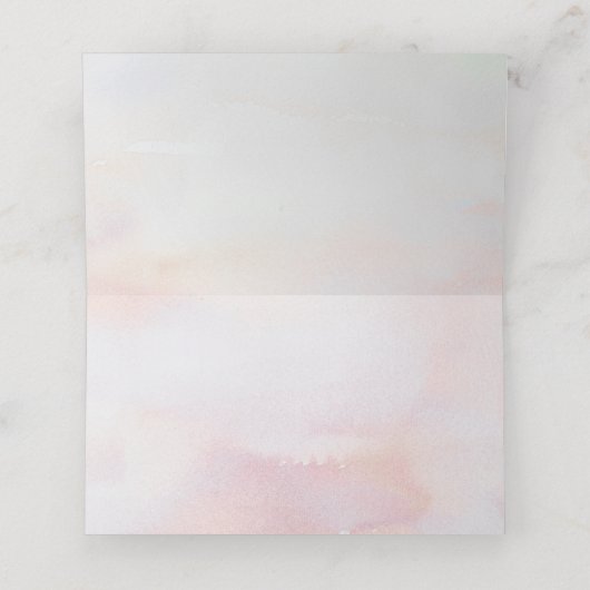 Groen en Goud Elegant Tuin Bruiloft Plaatskaartje (Binnenkant ongevouwen)