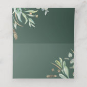 Groen en Goud Elegant Tuin Bruiloft Plaatskaartje (Binnenkant ongevouwen)