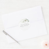 Groen en goud Elegante moderne minimal Ronde Sticker (Envelop)