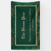 Groen en Goud Ephemera Spandoek (Verticaal)