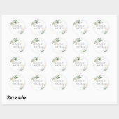 Groen en Goud Eucalyptus Bruiloft Ronde Sticker (Vel)