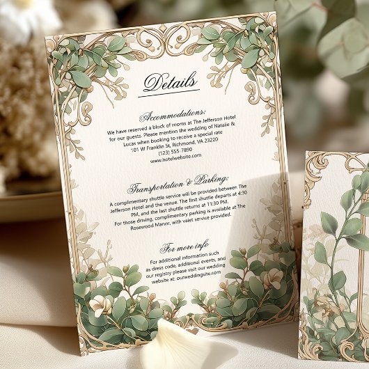 Groen en Goud Eucalyptus Greenery Wedding Details