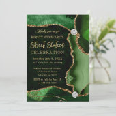 Groen en Goud Faux Glitter Agaat Sweet 16 Kaart (Staand voorkant)