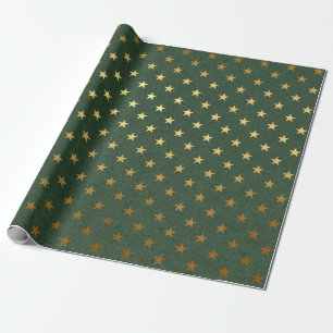 Groen en goud folie Kerstmis Cadeaupapier