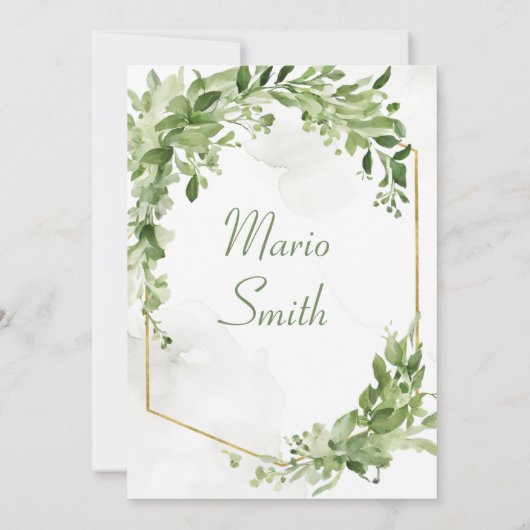 Groen en Goud Gebed Jongen Eerste Heilige Communie Kaart (Achterkant)