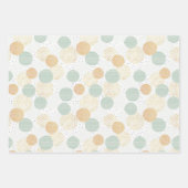 Groen en Goud Geometrische Kerstmis Inpakpapier Vel (Voorkant 2)