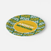 Groen en Goud Gepersonaliseerd Afstuderen Papieren Bordje (Gekanteld)