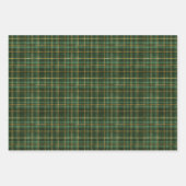 Groen en Goud Geruit Inpakpapier Vel (Voorkant)