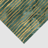 Groen en goud gestreept patroon tissuepapier (Detail)