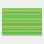 Groen en Goud Gestreepte Inpakpapier Vel (Voorkant)