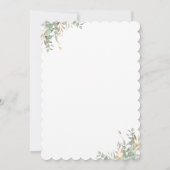 Groen en Goud Glitter Ballon Oh Baby shower Kaart (Achterkant)