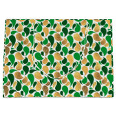 Groen en Goud Glitter Feestelijke Patroon Fusion Groot Cadeauzakje (Voorkant)